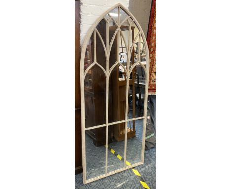 LARGE IRON GARDEN MIRROR