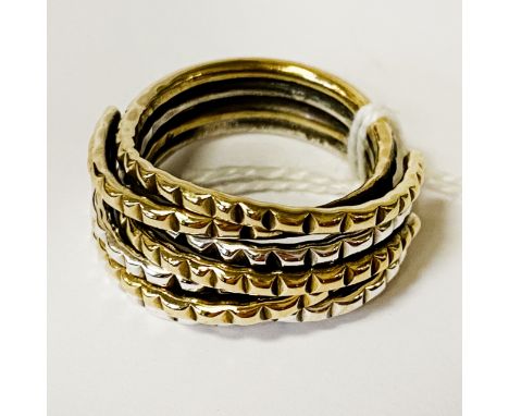 STERLING SILVER DESIGNER MENS RING