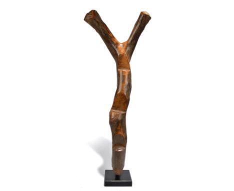 A Somba ladder Togo 140cm high, on a base. (2) Provenance Richard Nathanson Collection, London.