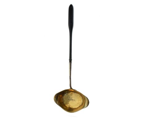 Swedish silver gilt toddy ladle having ebonised handle, hallmarked for 1809   Condition: 