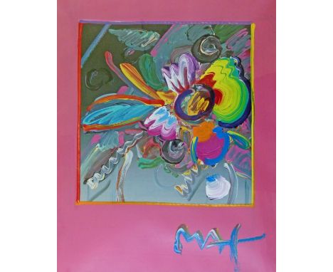 Peter Max (American b.1937) - Mixed Media - Acrylic and colour lithograph - New York Flower Show, signed in acrylic, 58cm x 4