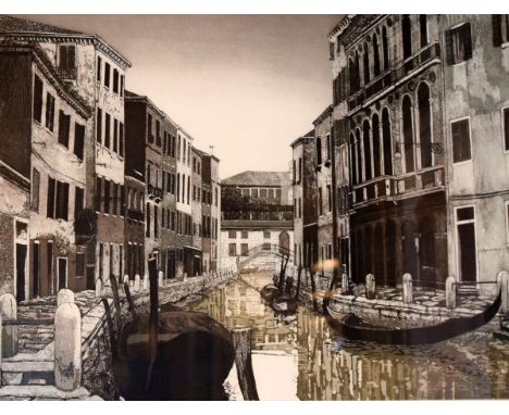 Frances St Clare Miller - Signed limited edition print - Fondamenta Eremite, being a Venetian scene, signed in pencil, framed
