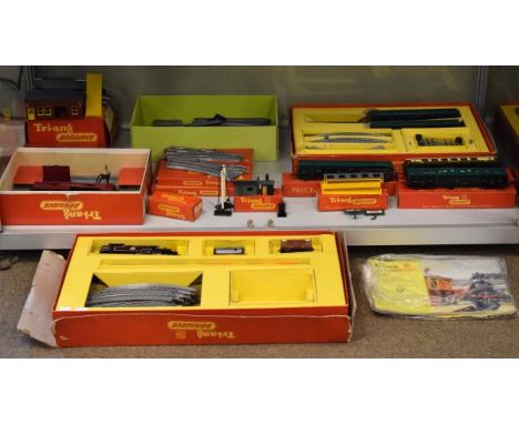 Model Railway - Triang OO gauge - Two train sets, together with various accessories, carriages, track etc   Condition: 