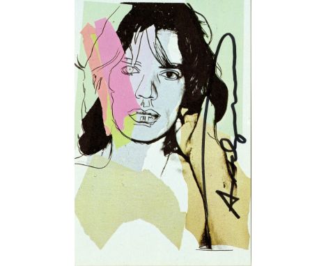 Artist: Andy Warhol (American, 1928 - 1987). Title: "Mick Jagger #05 (first edition) [announcement]". Medium: Color offset li