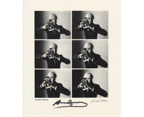 Artist: Oliviero Toscani (Italian, b.1942). Title: "Andy Warhol, Carnegie Hall Studio, New York City". Medium: Vintage photog