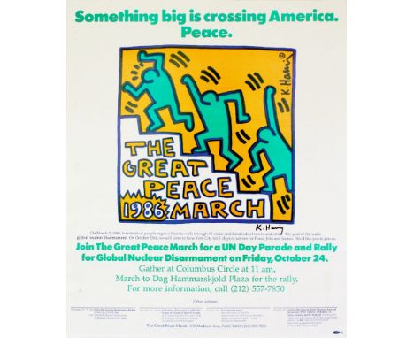 Artist: Keith Haring (American, 1958 - 1990). Title: "The Great Peace March". Medium: Color offset lithograph. Date: Composed