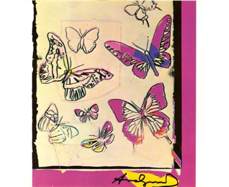 Artist: Andy Warhol (American, 1928 - 1987). Title: "Butterflies". Medium: Color offset lithograph. Date: Composed 1986. Dime