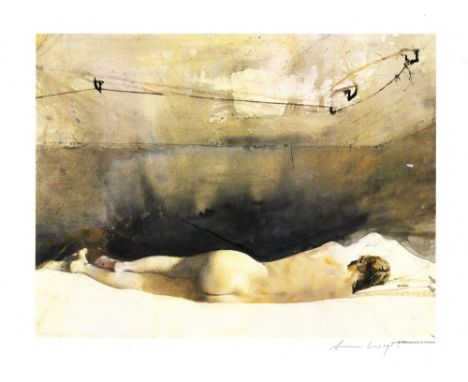 Artist: Andrew Wyeth (American, 1917-2009). Title: "Study for Barracoon [Helga, nude]". Medium: Color offset lithograph. Date