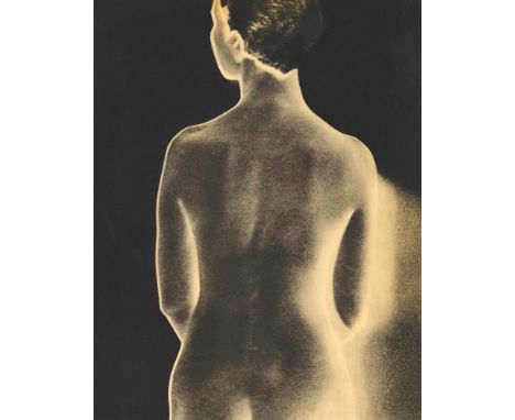 Artist: Man Ray (American, 1890 - 1976). Title: "Nude with Shadow (Solarized)". Medium: Original vintage photogravure. Date: 