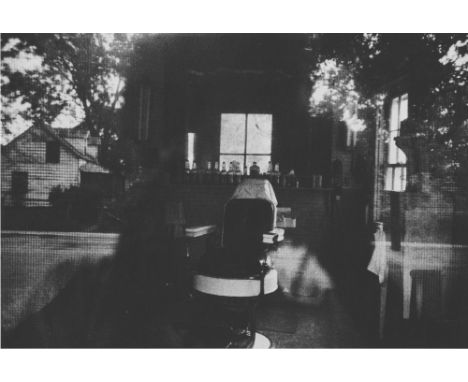 Artist: Robert Frank (Swiss/American, b.1924). Title: "Barber Shop through Screen Door, McClellanville, South Carolina". Medi