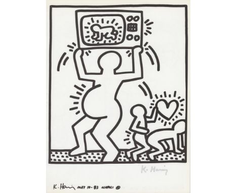 Artist: Keith Haring (American, 1958 - 1990). Title: "Naples Suite #07 [untitled]". Medium: Lithograph. Date: Composed 1983. 