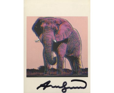 Artist: Andy Warhol (American, 1928 - 1987). Title: "African Elephant [announcement]". Medium: Color offset lithograph. Date: