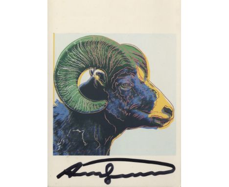 Artist: Andy Warhol (American, 1928 - 1987). Title: "Bighorn Ram [announcement]". Medium: Color offset lithograph. Date: Comp