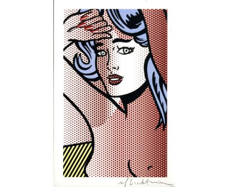 Artist: Roy Lichtenstein (American, 1923-1997). Title: "Nude with Blue Hair". Medium: Color relief print. Date: Composed 1994