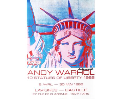 Artist: Andy Warhol (American, 1928 - 1987). Title: "10 Statues of Liberty". Medium: Color offset lithograph. Date: Composed 