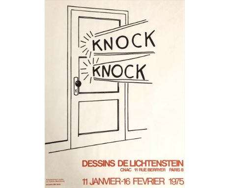 Artist: Roy Lichtenstein (American, 1923-1997). Title: "Knock Knock". Medium: Color linoleum cut. Date: Composed 1975. Dimens