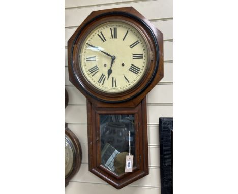 A 19th century American wall clock, height 80cm