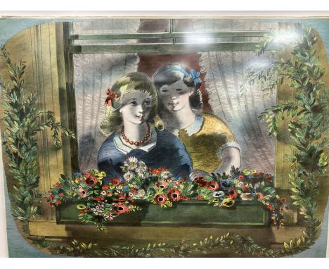 Barnett Freedman, lithograph, The Window Box, Garton App X, p.321, from the third series of Lyons lithographs, 73 x 98cm