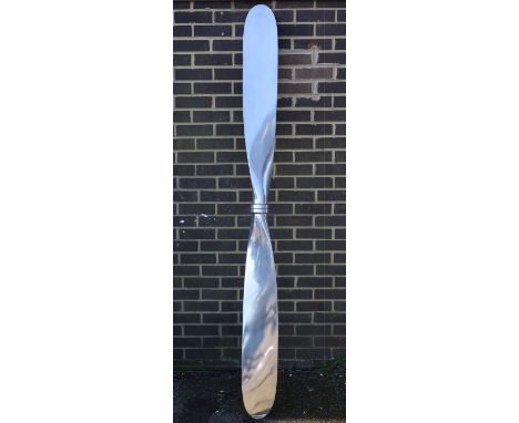 A Hartzell aluminium propeller blade ornament, length 228cmCONDITION: Two single Hartzell blades, probably held together with