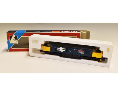OO Gauge Lima Class 37 37310 'British Steel Ravenscraig' Diesel Locomotive in BR blue with yellow ends, boxed.