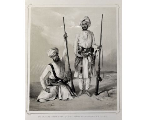 India - Two Arabs, Followers of the Late Sir A. Burnes, Who Accompanied him to Simla Lithograph 1844 - by Emily Eden, from Po