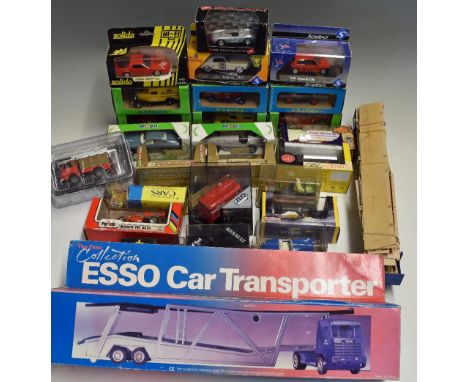 Mixed Selection of Diecast Toys to include Esso Car Transporter, Siku Mack Lorry (not boxed), Elicor Models, Solido, plus oth