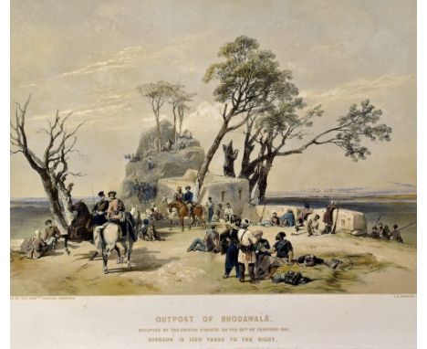 India - Panjab Outpost of Rhodawala occupied by British Piquets on 10th February 1845. Sobraon is 1500 yards to the right han