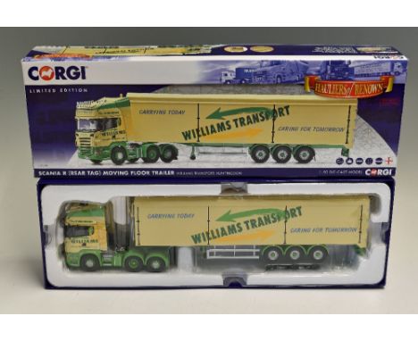 Corgi CC13746 Scania R (Rear Tag) Moving Floor Trailer Diecast Model 'Williams Transport, Huntingdon' limited edition number 