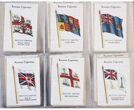 An album of Kenisitas silk cards, flags and some larger portrait examples, another album of cigarette cards, mostly steam and