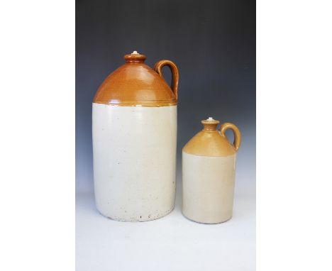 A Sparklets vintage soda siphon, with basket weave metal overlay, with a large Doulton Lambeth stoneware bottle, and a smalle
