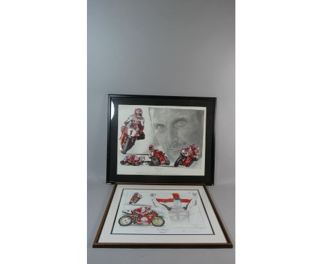 Two Frame Carl Fogarty Prints Including Limited Edition Example 