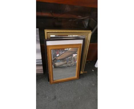 Two Wall Mirrors and an American Print 
