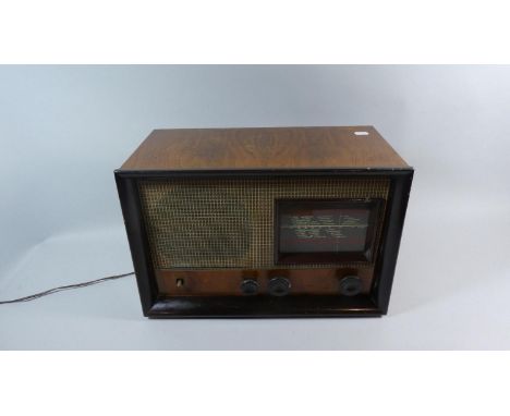A Vintage Walnut Cased Radio, 42cm Wide 