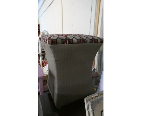 A 19th Century Waisted Box Stool on Ceramic Casters with Later Tapestry Upholstered Seat, 40cm Wide 