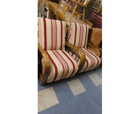 A Pair of Vintage Style Laura Ashley Bentwood Armchairs 