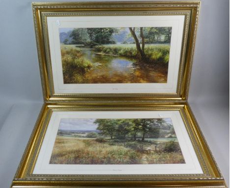 A Pair of Gilt Framed Prints, Ideal Waters and Distant Gleam 