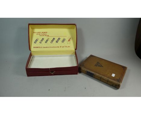 A Vintage Bournville Chocolate Biscuit Box and a 1937 Novelty Terry's Chocolate Box in the Form of a Book