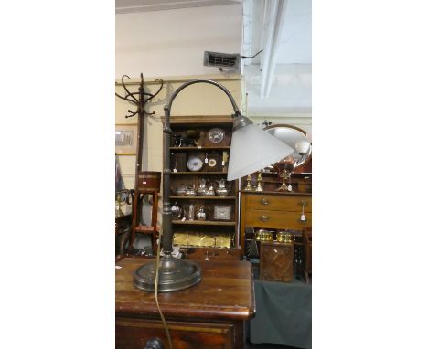 A Reproduction Victorian Style Metal Adjustable Table Lamp 