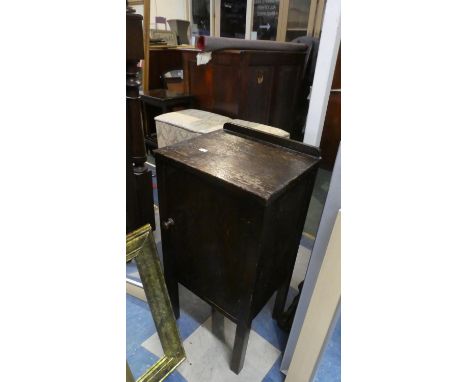 A Vintage Oak Bedside Cabinet, 36cm Wide 