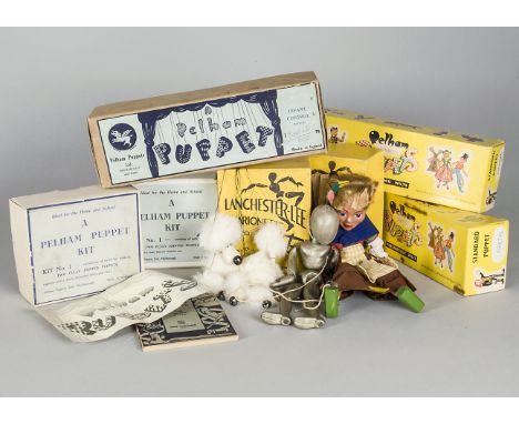 Pelham Puppets, two Pelham Puppet Kit No.1s, in original boxes; Hansel and Gretel, in yellow character boxes; a Mitzi Poodle,