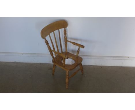 A Victorian stick back child's chair 