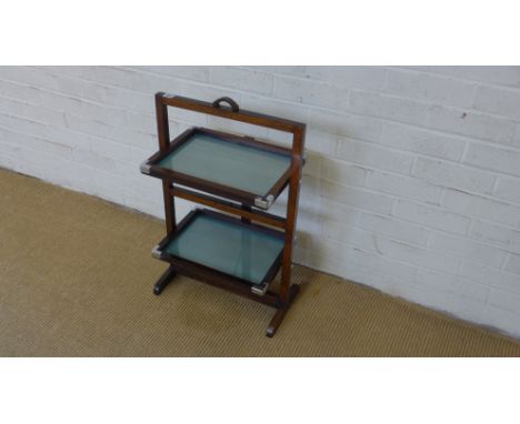 An Art Deco two tier folding cakestand 