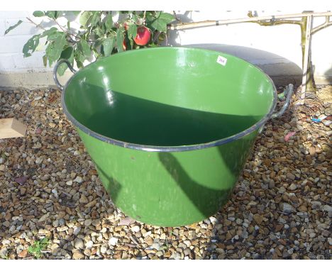 A green painted vessel - could be used as a wine cooler or planter - Height 40cm x Width 60cm 