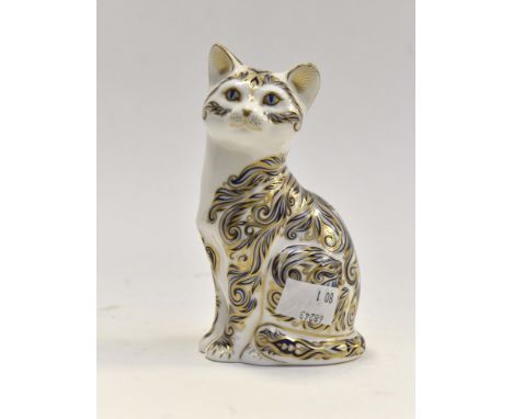 A Royal Crown Derby limited edition Majestic Cat silver button 