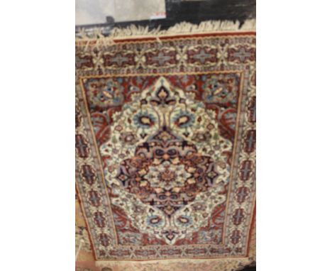 An Isfahan carpet circa 1970Blue, beige, ginger /brown, 5 x 4 feet