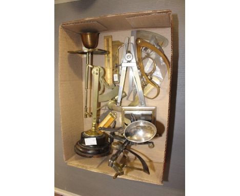 A collection of assorted metal scales and gauges to include: Darwen, M.M &amp; S and others, all contained within one small b