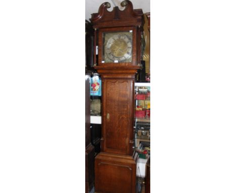  A George III oak 30 hour longcase clock, late 18th Century, by W Eubank