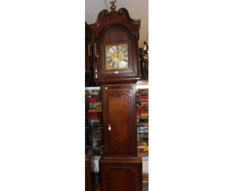 A George III oak longcase clock, late 18th Century, by Sam Astton of Tidswell