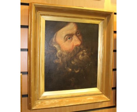 After Van Dyck, portrait of Inigo Jones, shoulder length, possibly 19th Century but could be earlier and restored, oil on boa