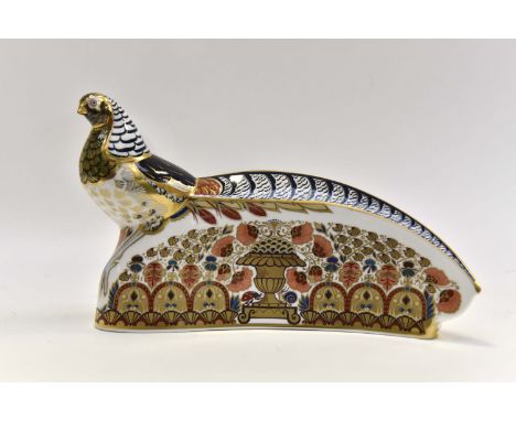 Royal Doulton Derby The 250 Collection Lady Amherst Pheasant  signed on bottom, gold button 
